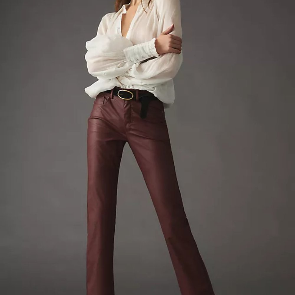 Pilcro Anthropologie - Yaya Mid-Rise Faux Leather Pants (NEW)